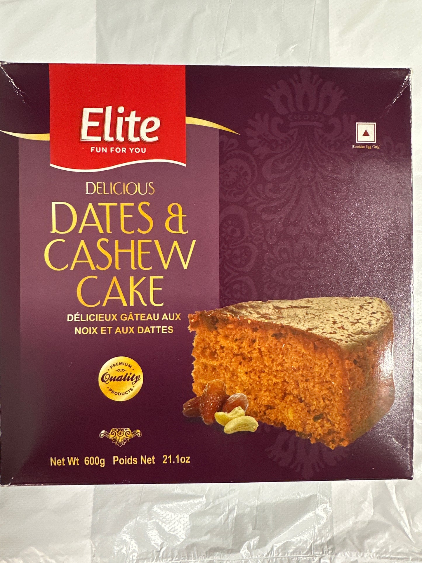 Elite dates & cashew cake 600 gm
