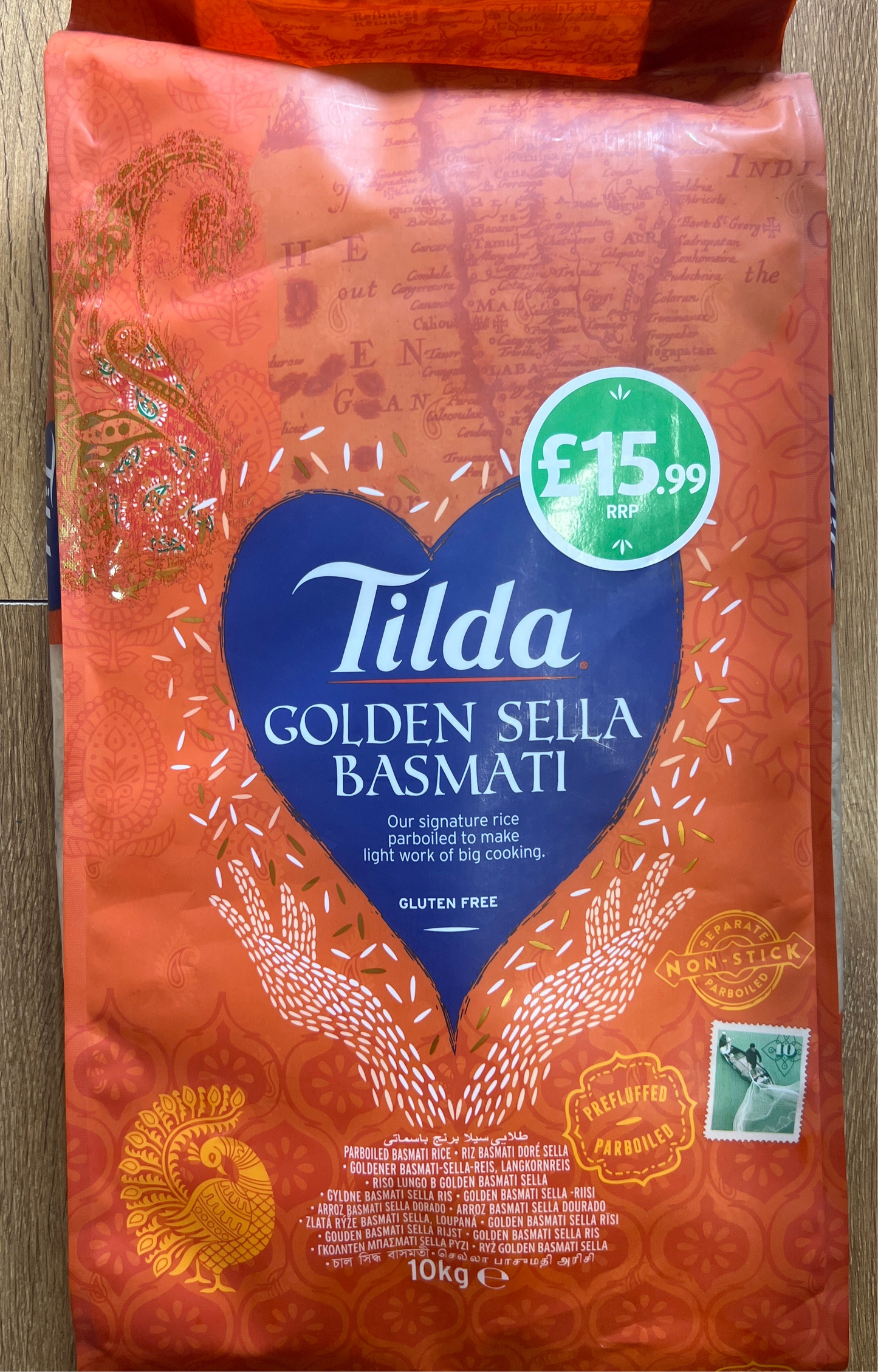 Tilda golden sella basmati rice 10kg