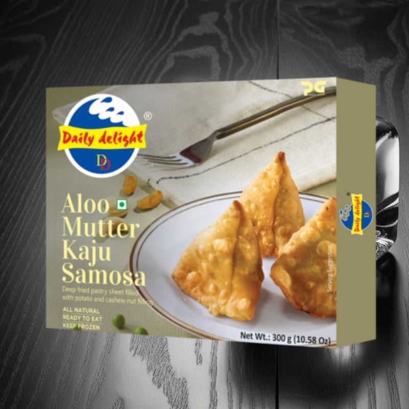 Daily Delight Aloo Mutter Kaju Samosa 300g