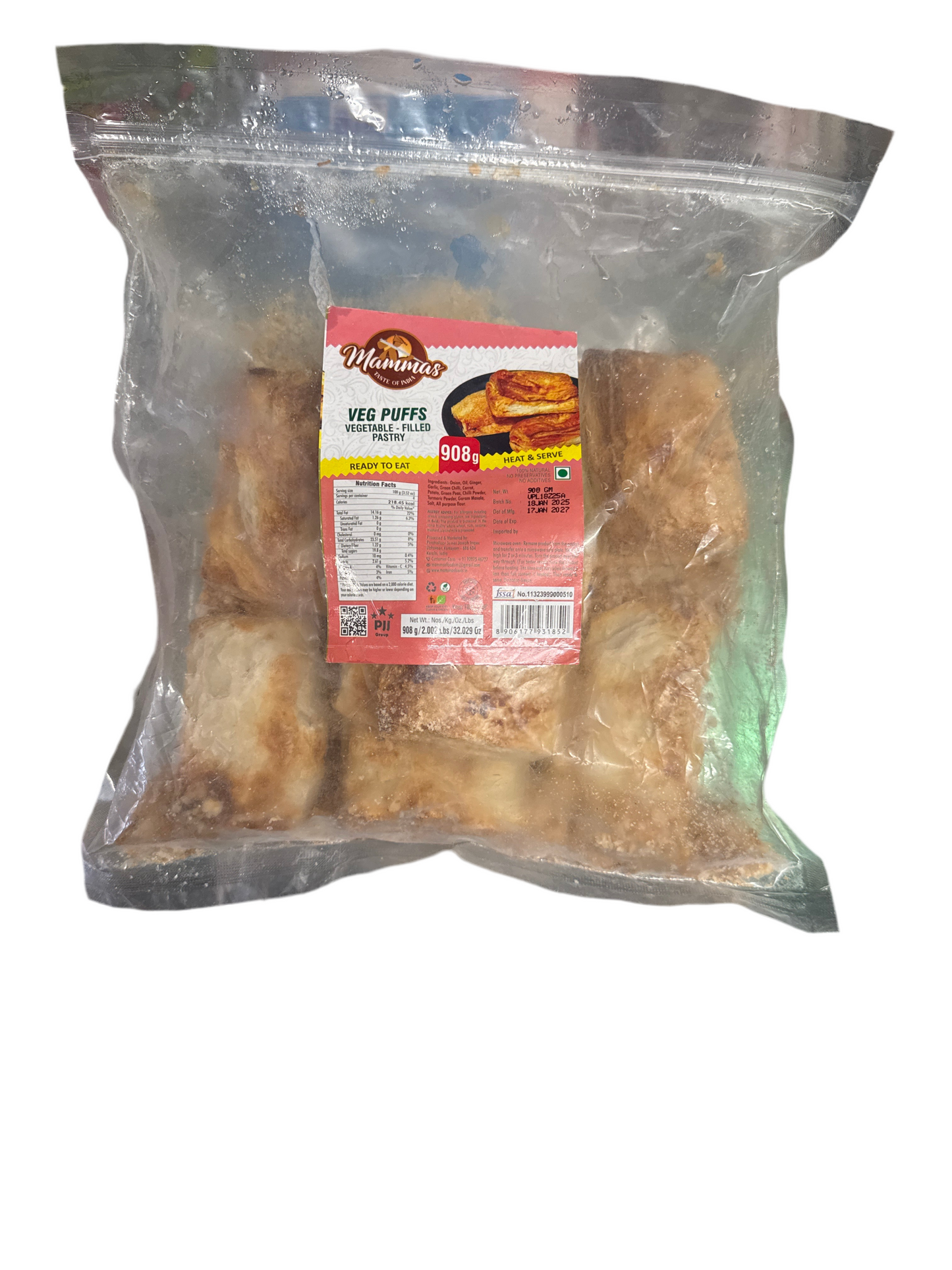Mammas Veg Puffs 908g