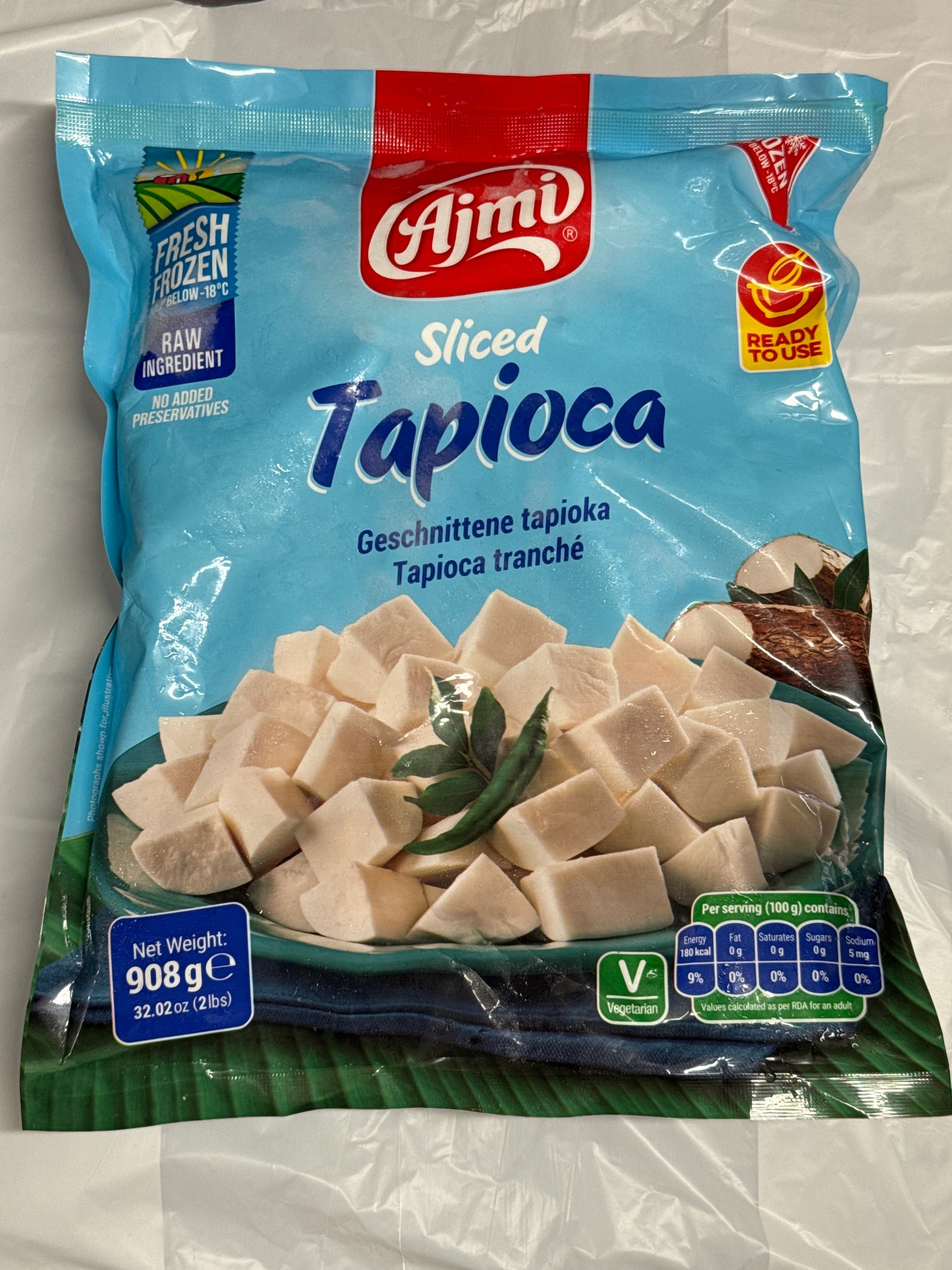 Ajmi Sliced Tapioca 908g