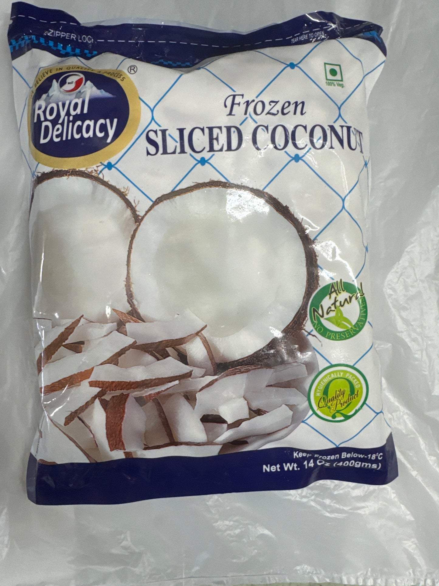 Royal Delicacy sliced Coconut 400g