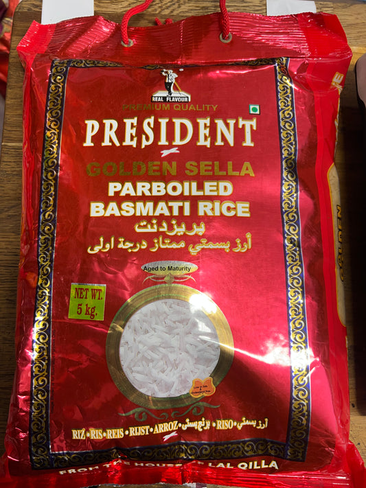 President golden sella basmati rice 5kg