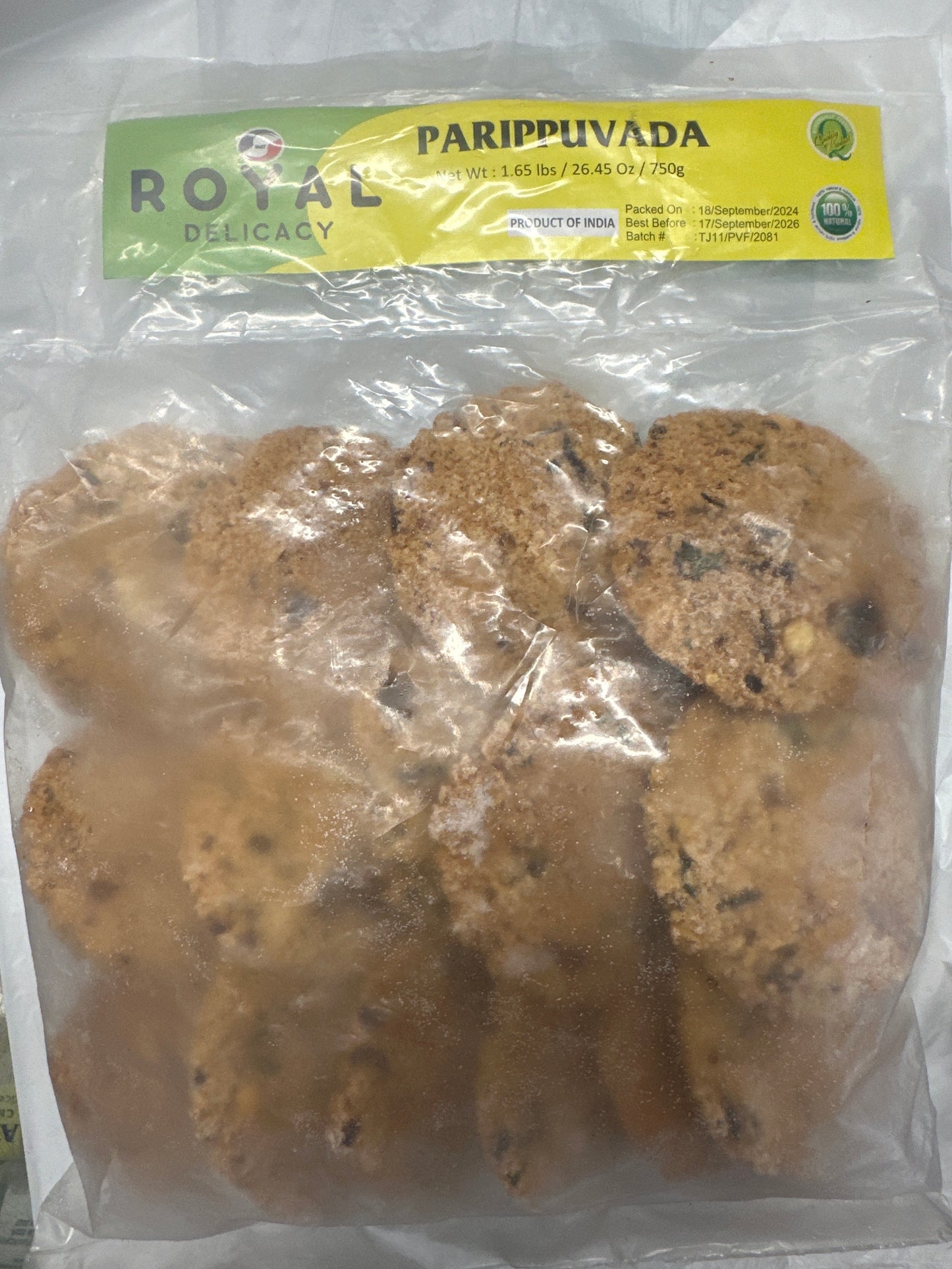 Royal delicacy parippuvada 1 kg