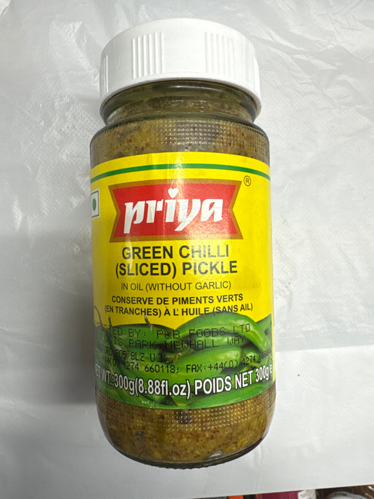 Priya Green Chilli Sliced Pickle 300g