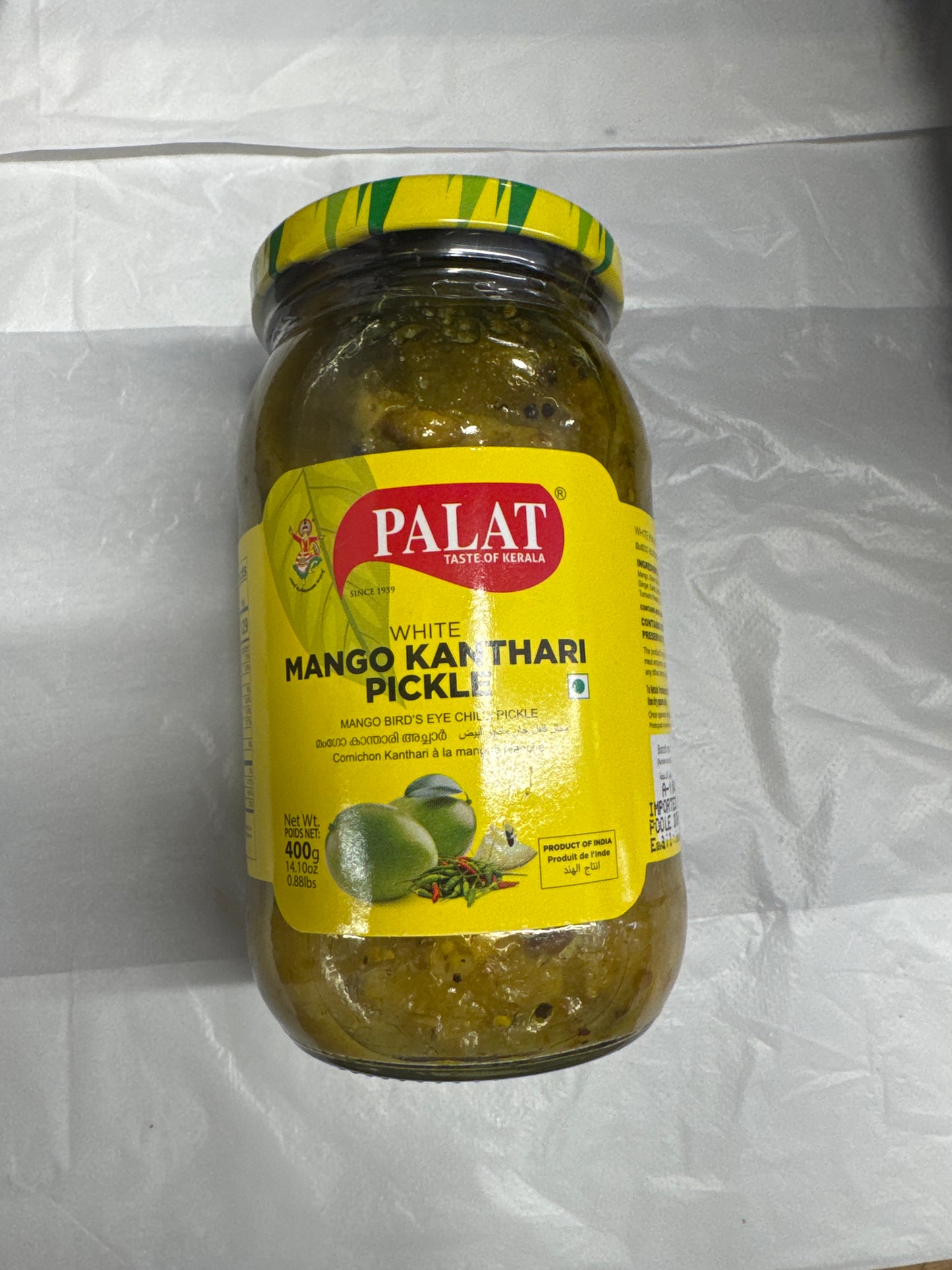 Palat White Mango Kanthari Pickle 400g