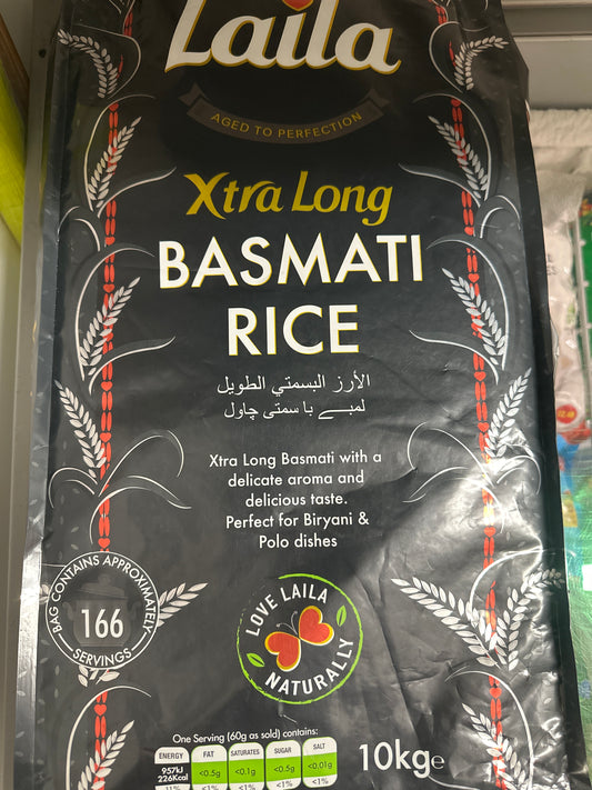 Laila extra long basmati rice 10 kg
