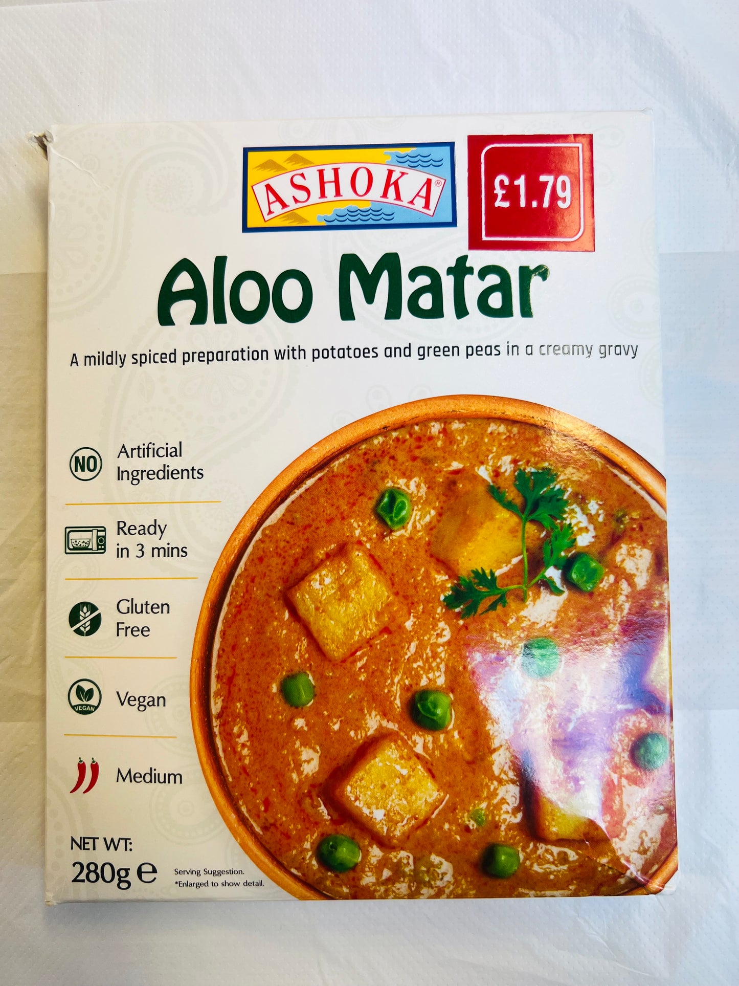Ashoka aloo mattar (ready to eat)