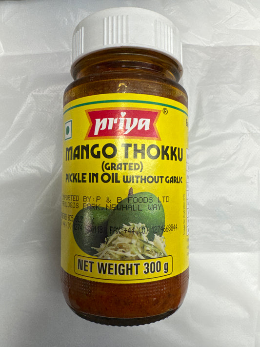 Priya Mango Thokku ( Grated) Pickled in oil without garlic 300g
