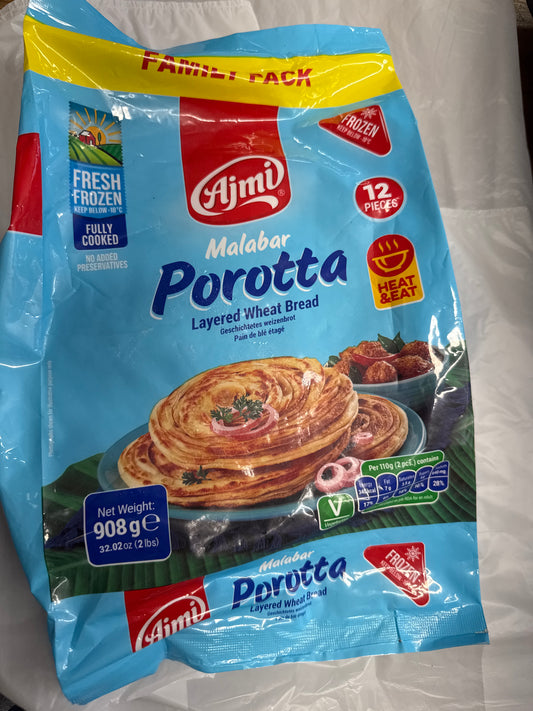 Ajmi Malabar Porotta  Family pack (Layered Wheat Bread)