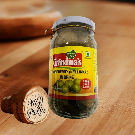 Grandmas Gooseberry In Brine 400g